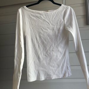 Universal Thread White Long Sleeve Ribbed Tee